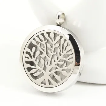 

Stainless Steel tree of life necklace pendant Essential Oil Diffuser Perfume Locket Pendant