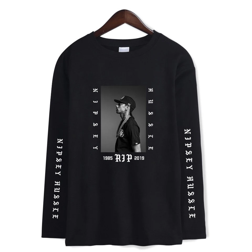 

Nipsey Hussle R.I.P Men Long Sleeve T shirt Spring Kpop Comfortable Men's Fans LOVE Harajuku Cotton Tshirt Top Tees FreeShipping