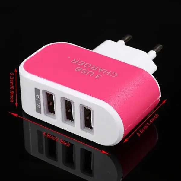 Новые 3 Порты и разъёмы USB настенное зарядное устройство переменного тока для