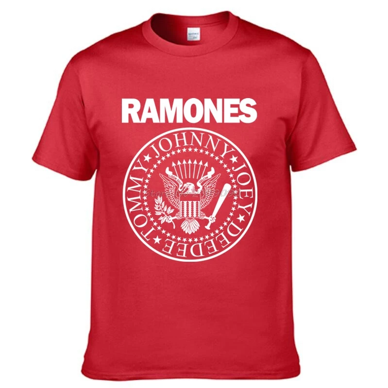 

Vintage ScreenPrinting Ramones Retro Logo American Punk Rock Band Music Tour Biker T-shirt Men Cotton Tees Tops