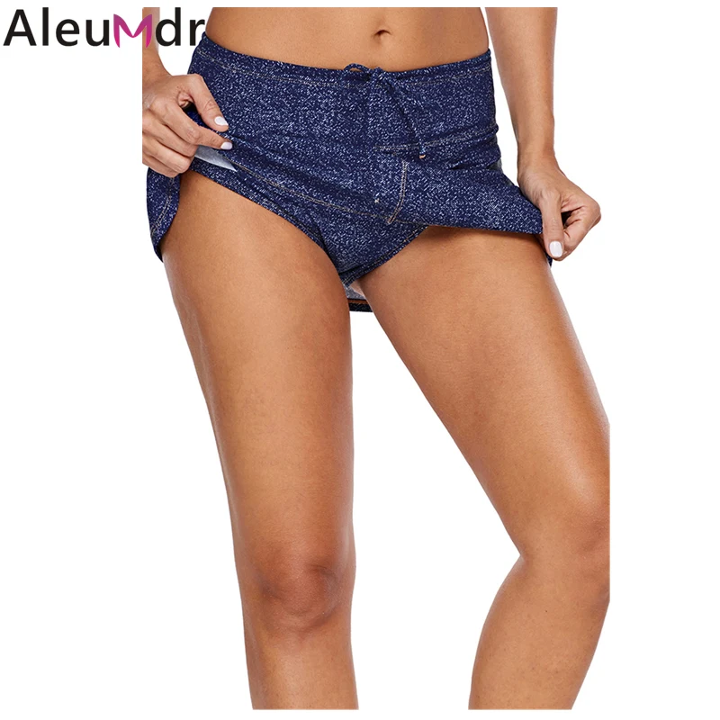 Aleumdr купальный костюм нижняя одежда для плавания 2019 Новая женская синяя