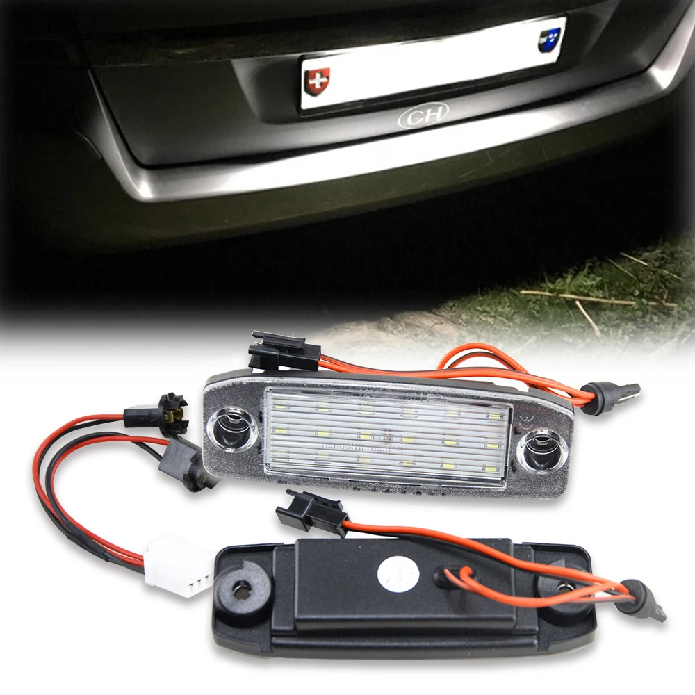 Car Number Lamp 2pcw Led License Plate Lights 18 SMD Direct Fit For KIA