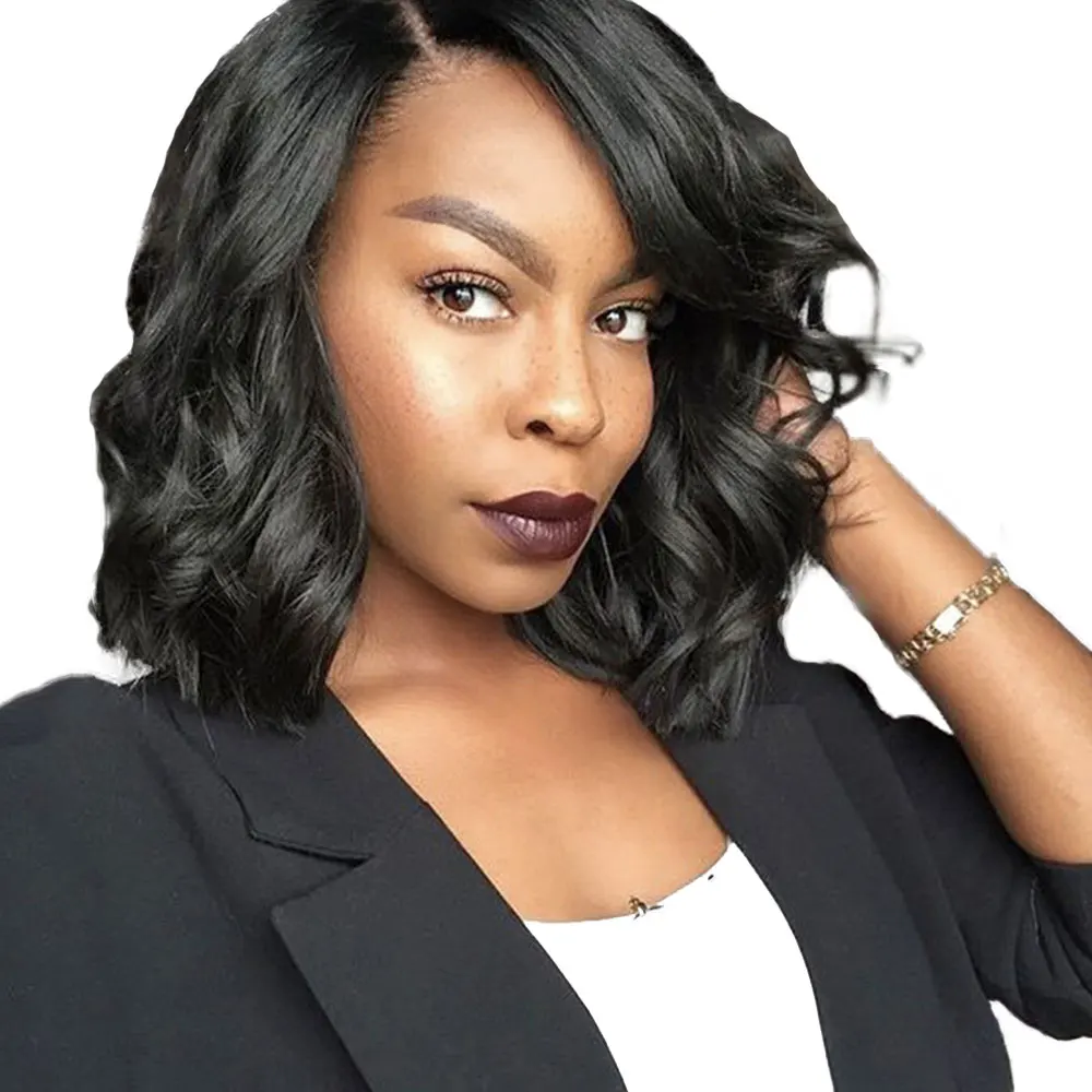 Buy Body Wave Short Bob Wigs Brazilian Remy Lace Front