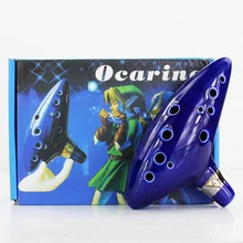12 buracos Ocarina Kiln-demitido Cerâmica Alto C Flauta Ocarina of Time na Caixa de Ligação Menino figura de Instrumentos de Sopro brinquedos
