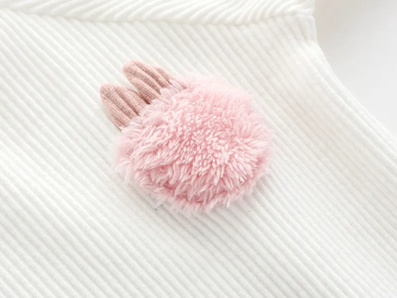 Милые Боди с кроликом и карманами для новорожденных девочек; комбинезоны с длинными рукавами для девочек; Bebe; топы; одежда из хлопка