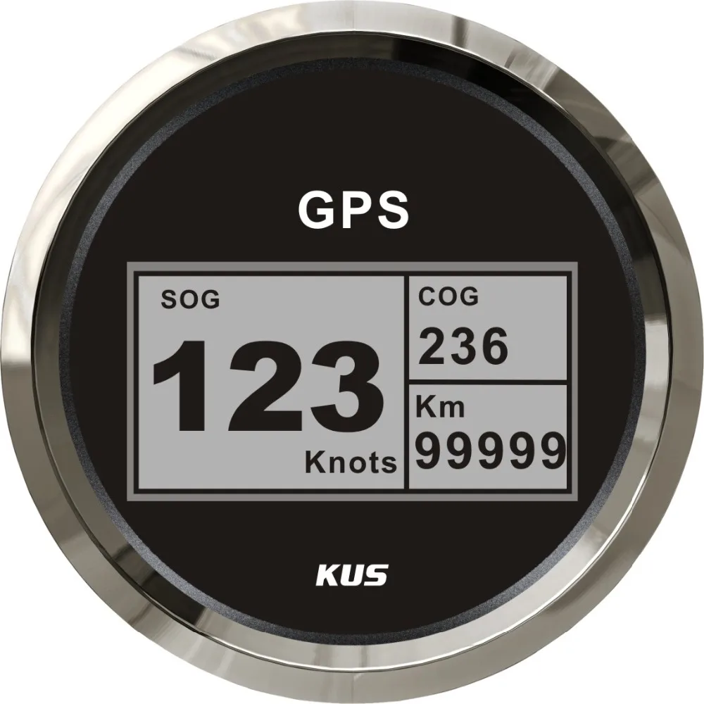 KUS Универсальный 85 мм Цифровой gps Спидометр 12 V/24 V для автомобилей мотоциклов трактор с ответным антенны