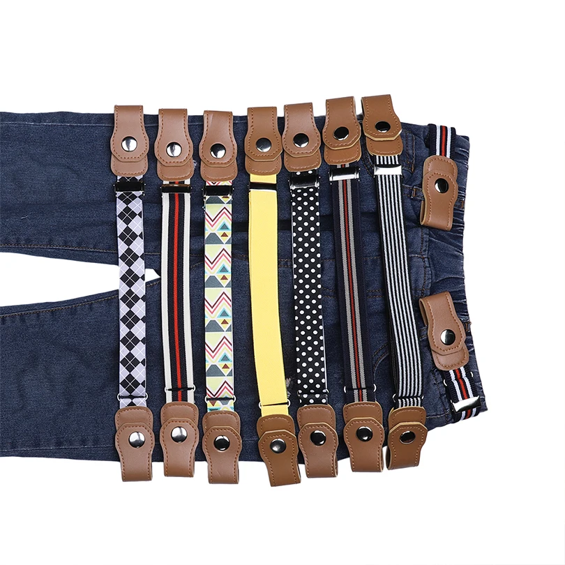AWAYTR No Buckle Easy Elastic Free Adjustable Kids' Belt No Buckle Kids