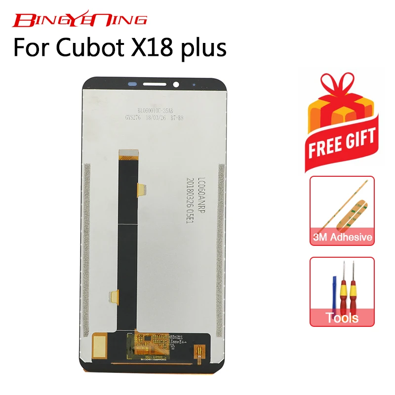 

BingYeNing New Original For Cubot X18 Plus Touch Screen+LCD Display Assembly Replacement