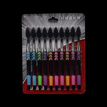 10 шт Мягкий бамбуковый уголь нано зубная щетка оральный Антибактериальный уход для взрослых