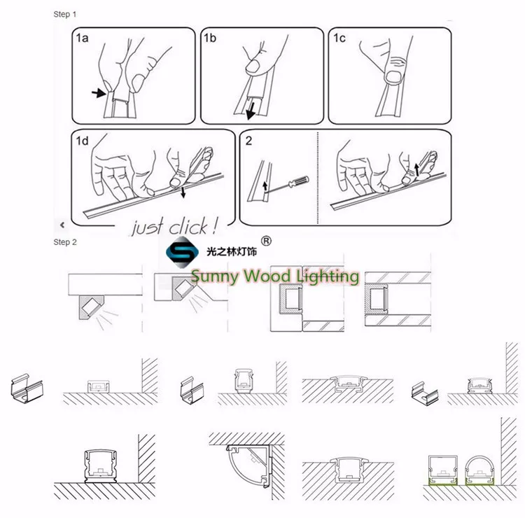 Polegada por Peça Perfil de Alumínio Canal para 11mm 5 30 Pçs e lote 40 Levou Incorporado Levou Placa Pcb Levou Luz Bar Tampa da Caixa 7 High Quality led channel