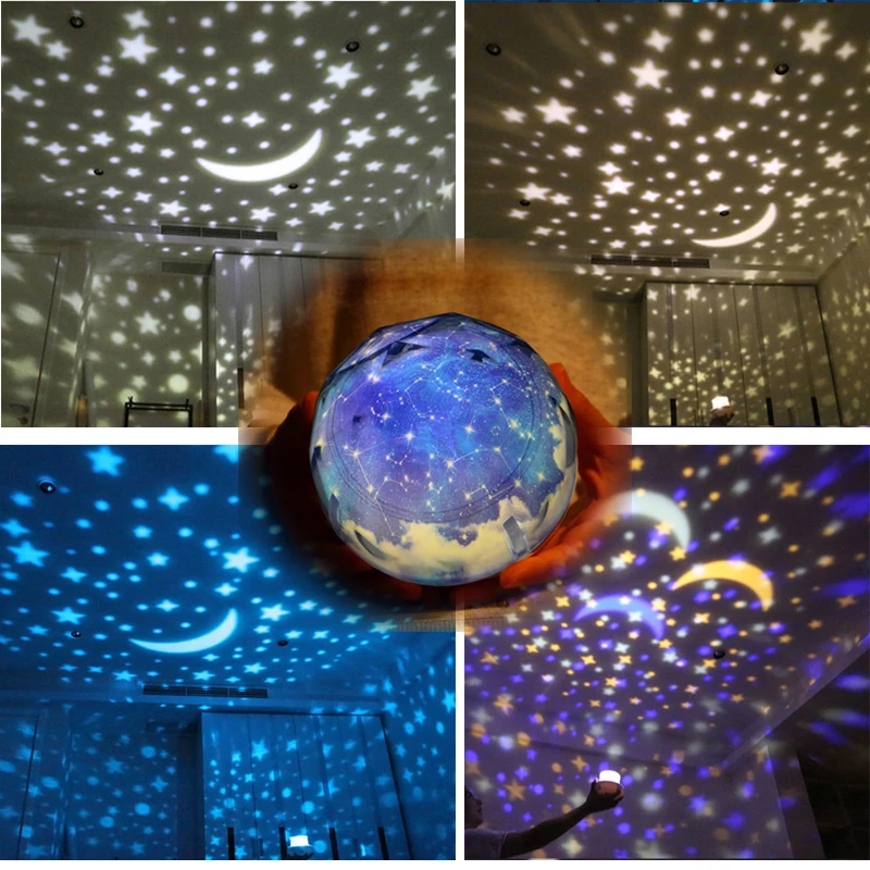 

LED Night Light Starry Sky Magic Star Moon Planet Projector Lamp Cosmos Universe Luminaria Baby Nursery Light For Birthday Gift