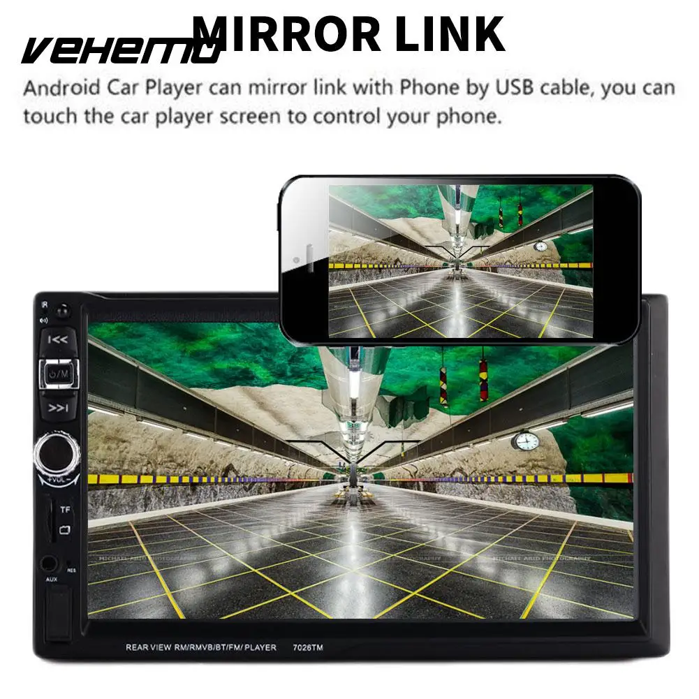 

Vehemo in Dash Video Player Bluetooth Calls Car MP5 Premium USB Car Player Touch Screen MP5 Player Universal Stereo Radio