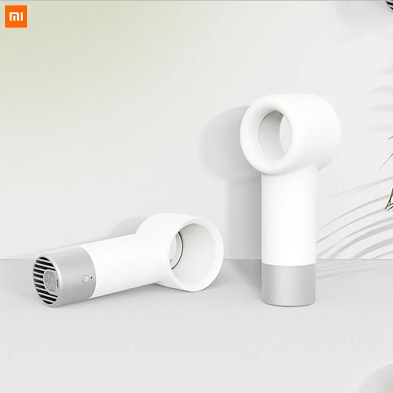 

New Xiaomi HL Happy Life USB Mini Handheld Fan Desk Electric Fan Rechargeable Battery Bladeless Cooling Fan for Travel Office
