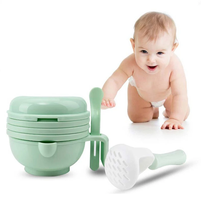 Baby Supplement Feeding Kit Grinding Food Dishes Hygiene Nibbler Food-grade Safety Bowl Toddler Food Mills Mashed Tools BB5072 (8)