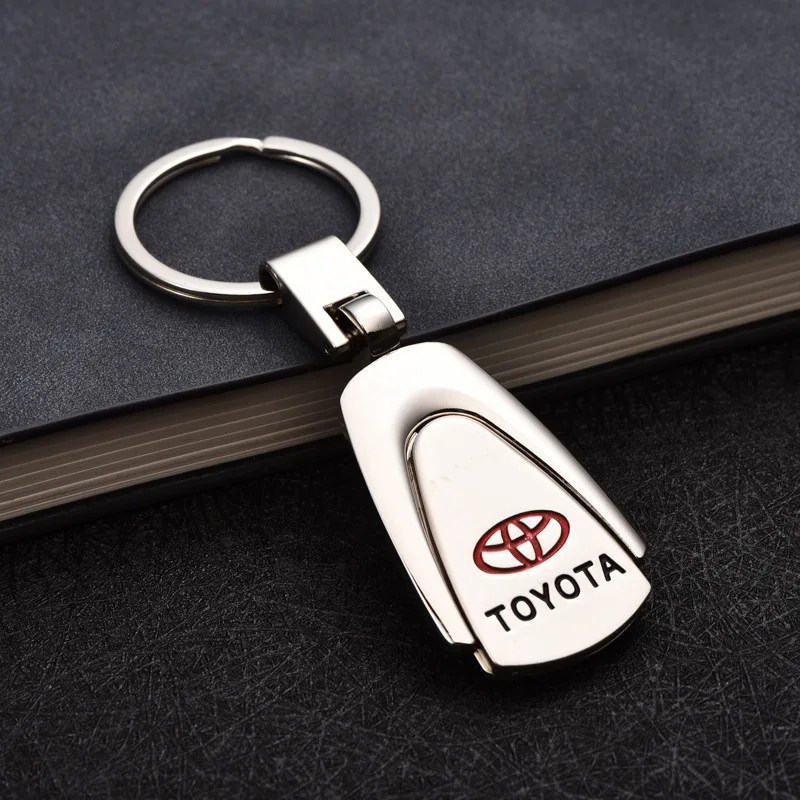 

European Trapezoid Toyota Metal Auto Accessorie Logos Key Ring Chain Buckle Automobile Key Pendant 4s Shop Gift Car Keychain