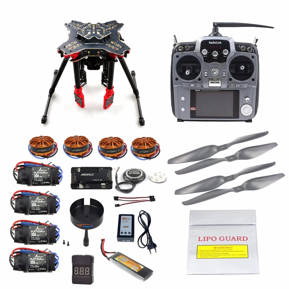 

DIY GPS Drone RC Quadcopter HMF U580 Totem Series APM2.8 Flight Control 700KV Motor 30A ESC Radiolink AT10 TX&RX Full Set