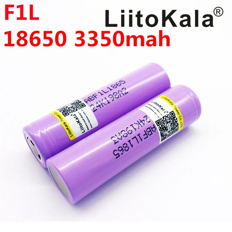 1 10 шт./лот liitokala lii F1L Original 3 6 V 18650 INR18650 3000mah 3350mAh 3400mah 4 2 отключить перезаряжаемая