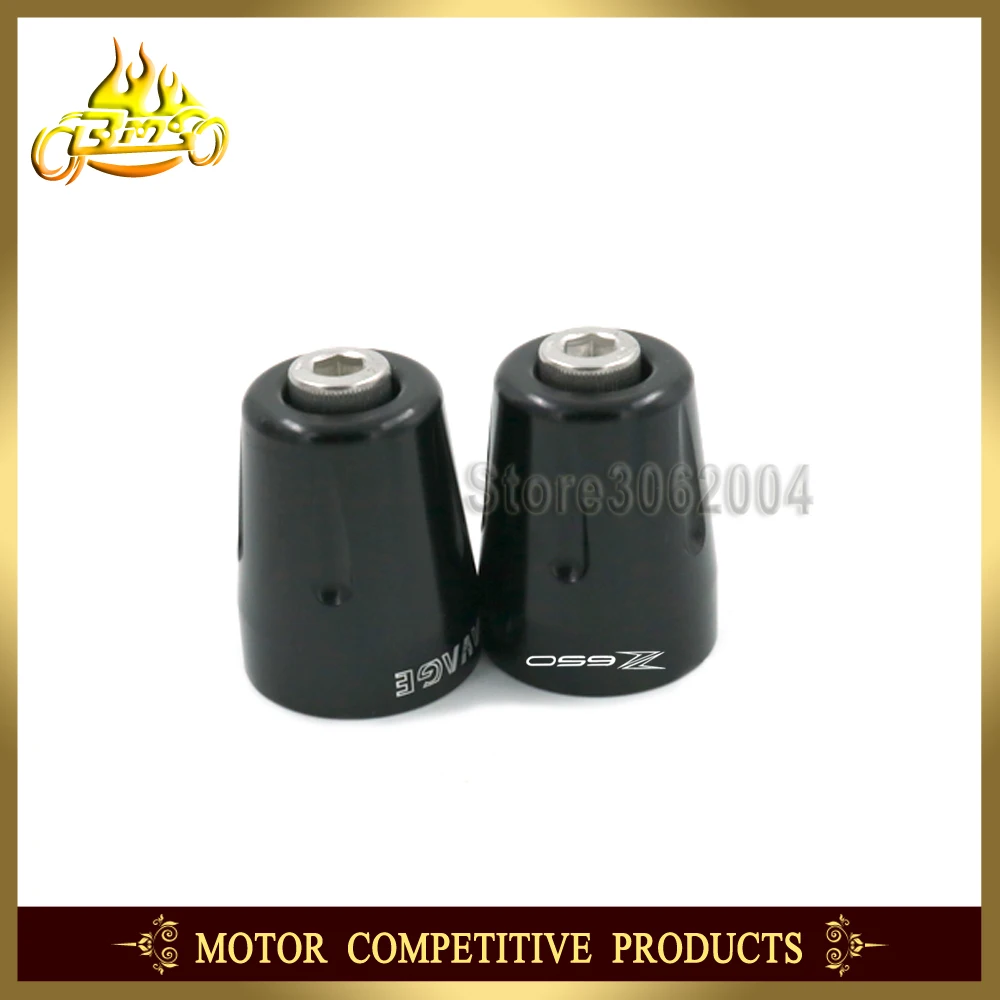 

Bar Ends Hand Grip Handlebar End Caps Motorcycle Accessories For KAWASAKI Z 650 Z650 2017 Free Shipping with LOGO