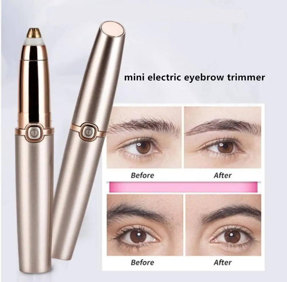 

Electric Face Eyebrow Hair Remover Lipstick Brows Pen Mini Eye brow Shaver Razor Instant Painless Portable Epilator Shaving