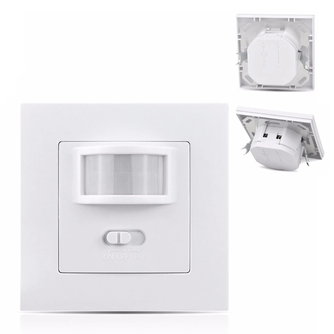 

Infrared PIR Motion Sensor Switch PVC Recessed Wall Lamp Bulb Switch On/Off and PIR Light Bulb Switch
