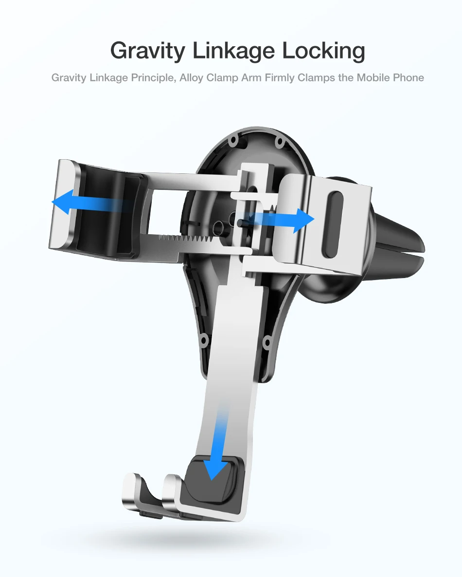 FLOVEME гравитационный Автомобильный держатель для телефона, держатель на вентиляционное отверстие, подставка для телефона в автомобиле, без магнита, автомобильный держатель для мобильного телефона, подставка для смартфона