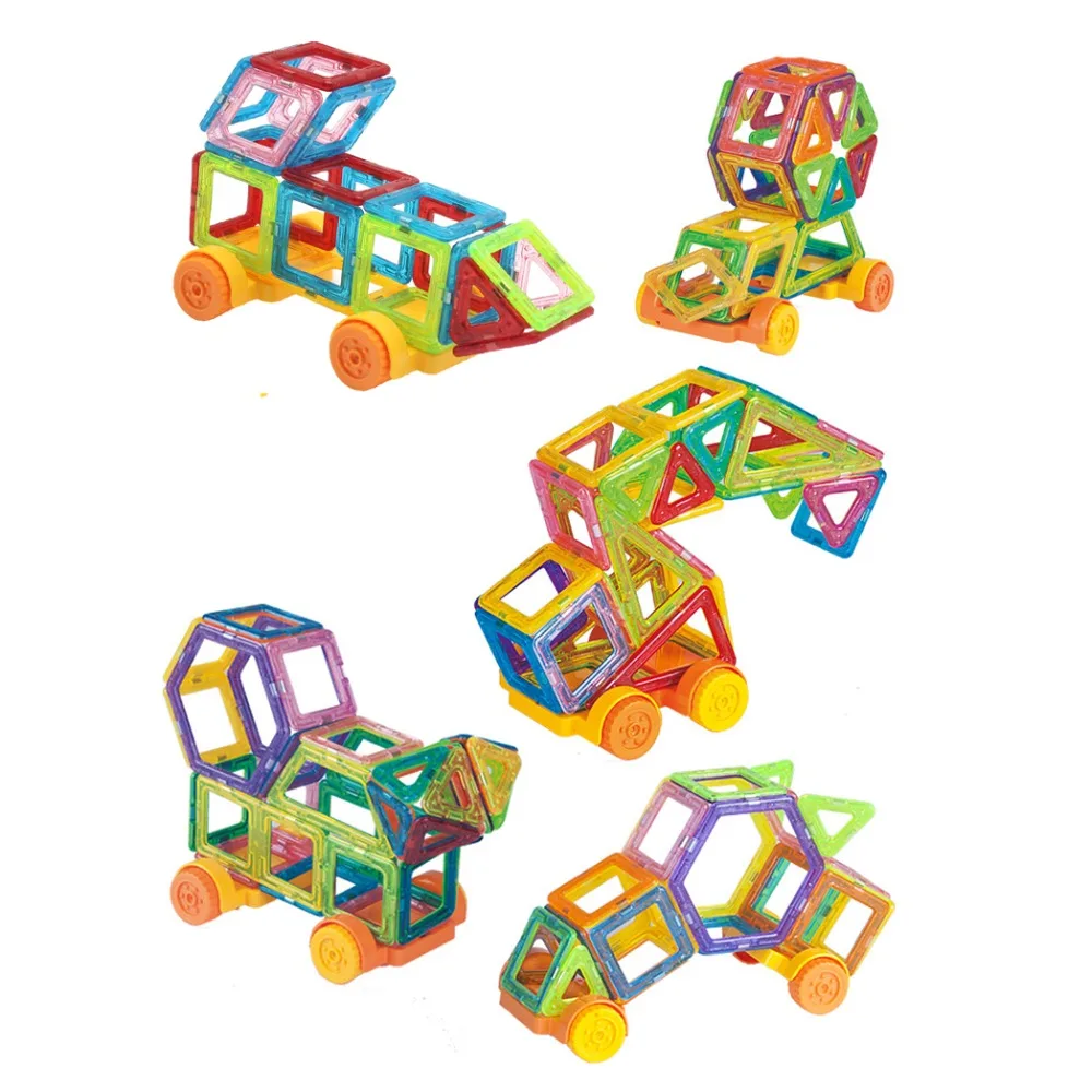 Мини Магнитный дизайнерский развивающие строительные блоки 31 шт./компл. инженерное транспортное средство пластик собрать светящиеся кирпичи для детей подарок