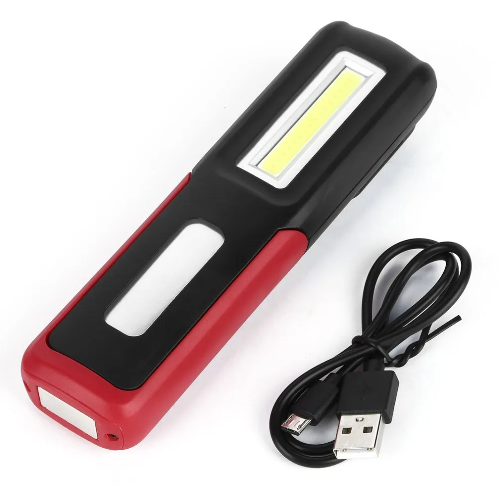 USB Перезаряжаемый светодиодный COB рабочий свет; мини-фонарик Фонарь подвесной светильник Открытый Кемпинг батарея Емкость дисплей 4 цвета