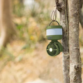 

3-In-1 Multifunctional Desk Fan LED Lighting Lantern Portable Power Bank USB Charging Mini Fan Outdoor Camping Fan