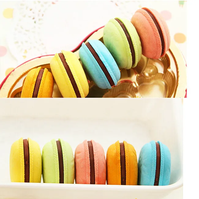 

Novelty Macaron rubber eraser creative kawaii eraser stationery school eraser 5 pcs per lot