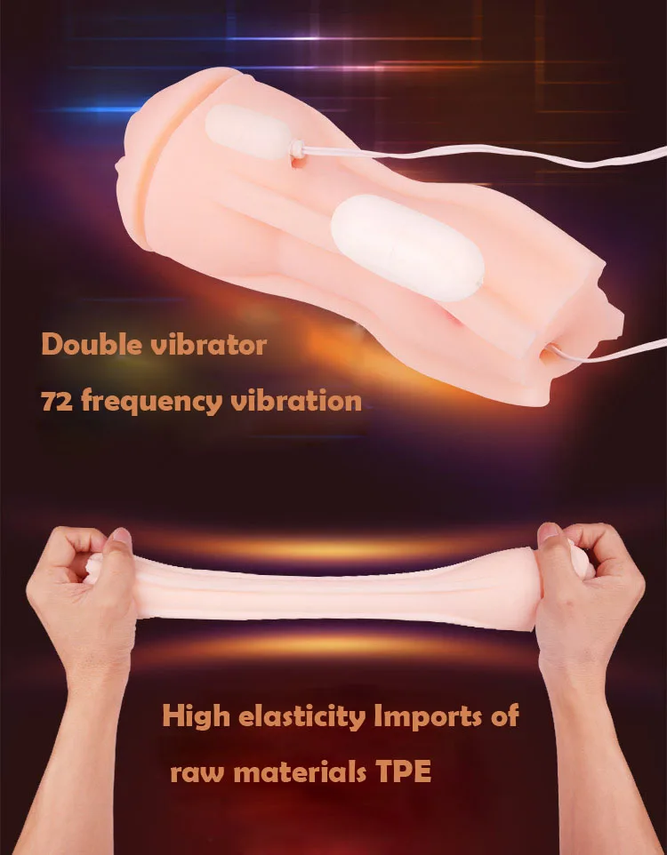 hot vagina sex toys for men male masterbator hands free masturbator pocket pussy vibrator for men 72-frequency vibration 5