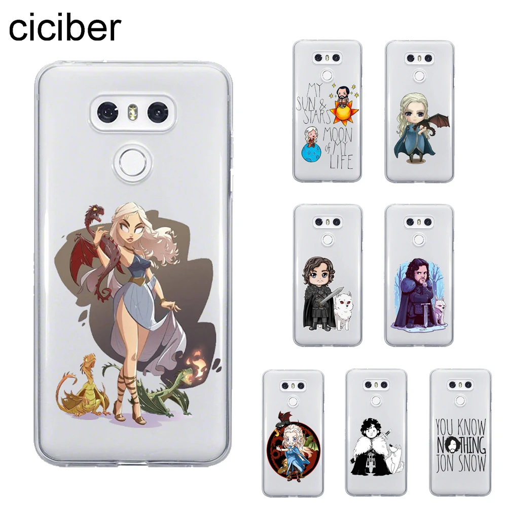 

ciciber Game Of Thrones Cover For LG G6 G7 G5 G4 V30 V35 V40 THINQ TPU For LG K10 K8 K7 K4 2017 2018 K9 K11 Plus Phone Cases TPU