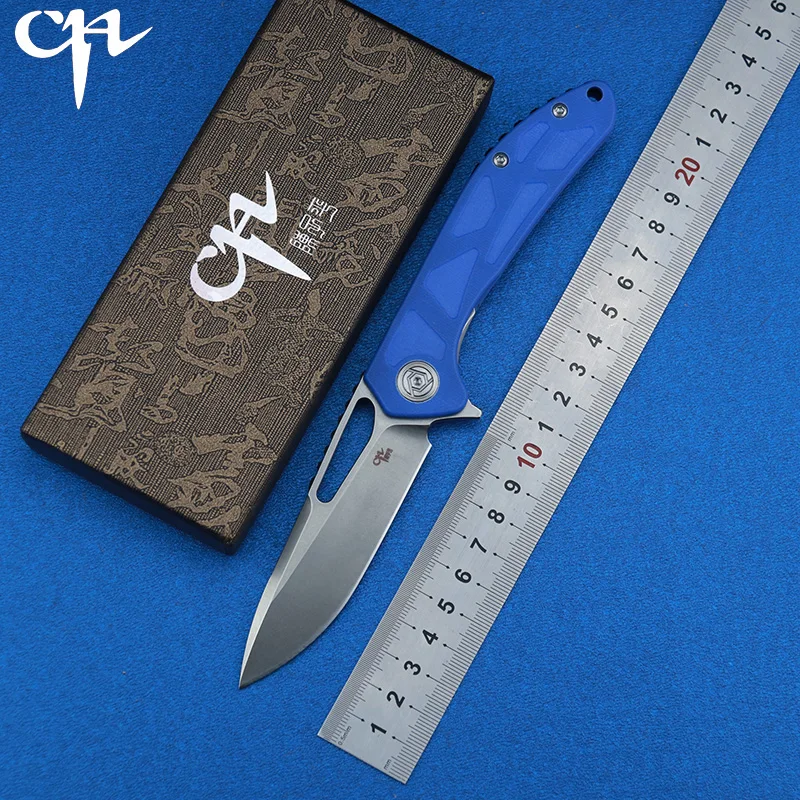 

CH CH3509-G10 Flipper Folding Knife D2 Blade G10 Handle Ball Bearing Utility Outdoor Camping Tactical Knives EDC Tool