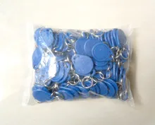 100 pces nfc tag iso14443a 13.56 mhz rfid tags keyfob compatível regravável mf s50