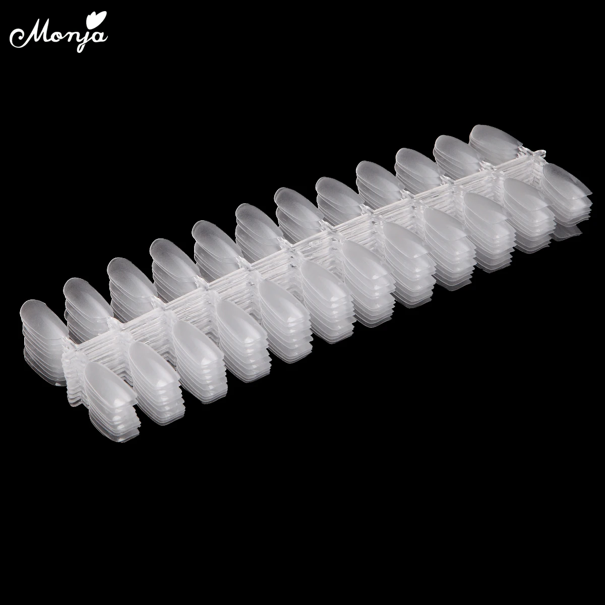 

Monja 10*24pcs/set Transparent Nail Art Natural False Tips Polish Gel Color Chart Acrylic Practice Display Showing Card Sticks
