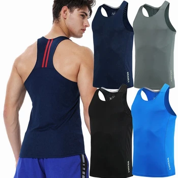 Mens Running Vest 2019 Sports Gym Sleeveless Shirt Summer Compression Tight Tank Men Sport Vest Fitness Training Man Singlet 2