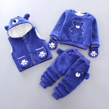 

Winter newborn infant boys girls baby clothes velvet tops pullover sweatshirt vest jacket pants outfits sport clothing sets