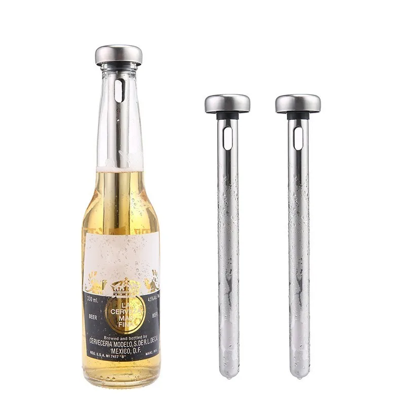 

2pcs/set Stainless Steel Beer Chiller Stick Beer Cooler Wiskey/ Wine Cooler Cooling Rods/ Bar Ice stick Barware Kitchen Tools