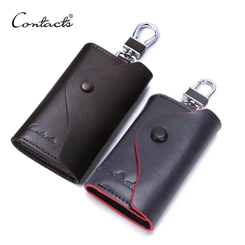 para mujer Cartera de Contacts para llaves de piel aut/éntica