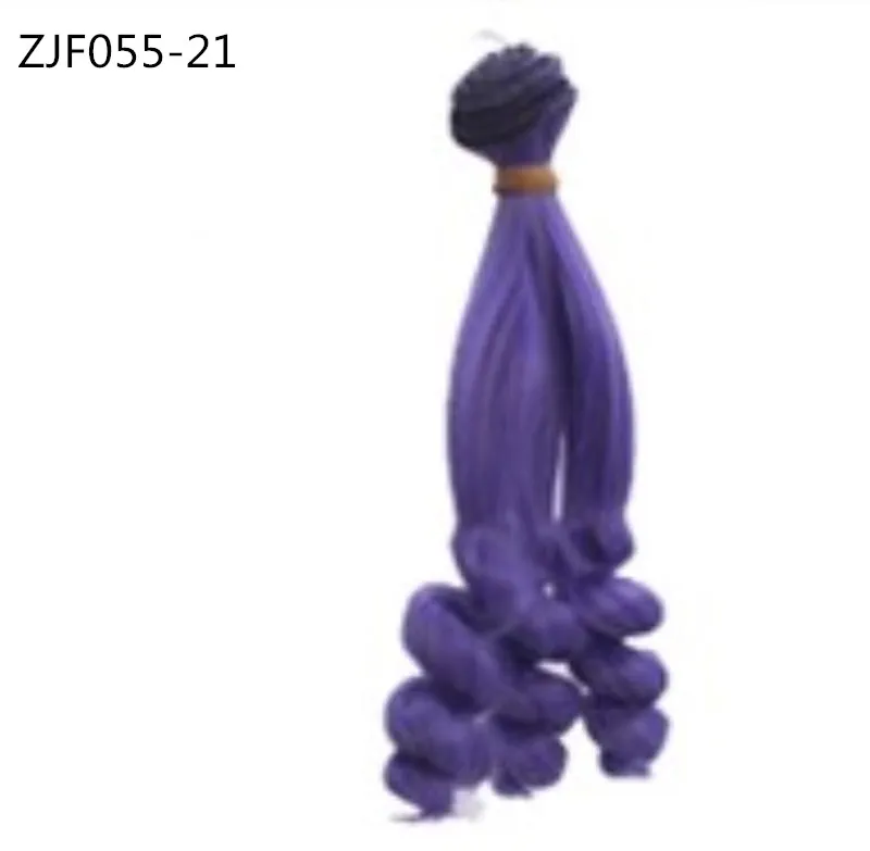 15*100 см волосы для кукол, аксессуары для девочек, игрушки, завинчивающиеся на спирали, парики, высокотемпературное волокно, горячая окраска, парик, модные волосы для куклы Bjd - Цвет: ZJF055