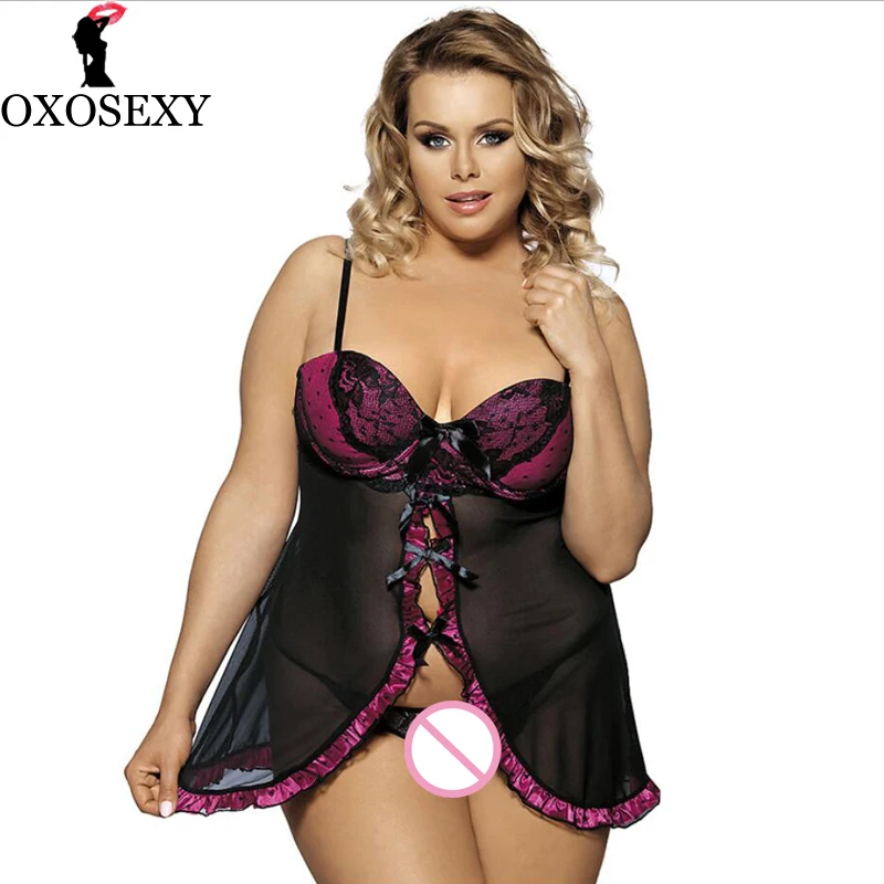 

Green Red Bow Plus Size Sexy Lingerie Dress Women Lingerie Sexy Hot Erotic Plus Size Nightwear Sexy Costumes Steel Bra 5xl 265
