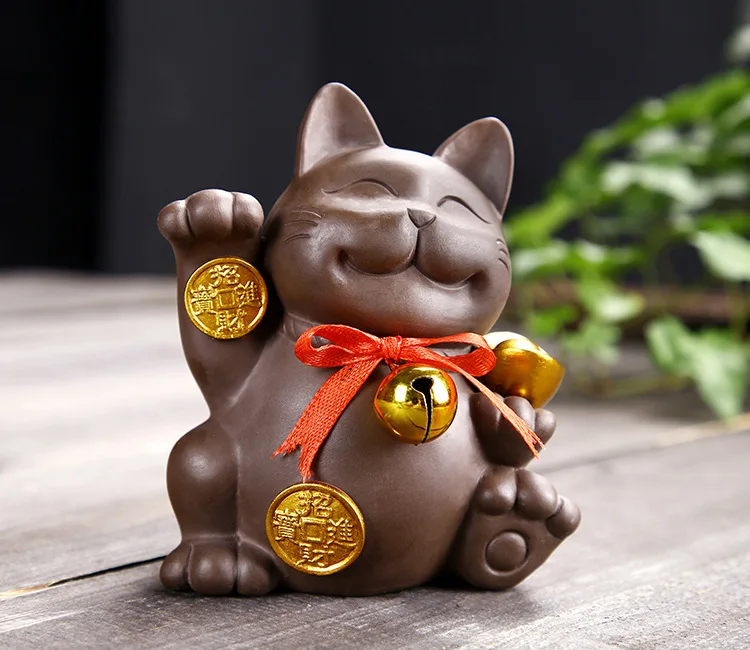 Украшение в виде животных Lucky Cat, керамические изделия, украшения для безопасности, креативное украшение для дома, подарок на праздник