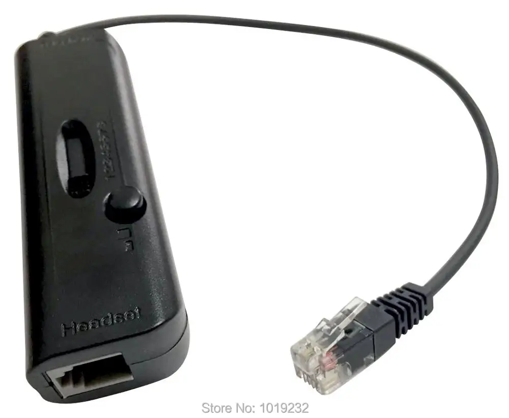 RJ9 Headset Adapter with 8 Circuit Lines Switch for Most Regular