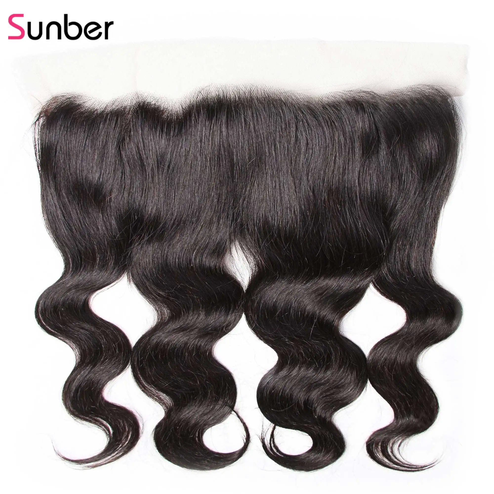Sunber волос перуанская волна тела Clsoure часть Размер Человеческие волосы remy 10-20 дюймов 13*4 прозрачные фронтальные волосы шнурка