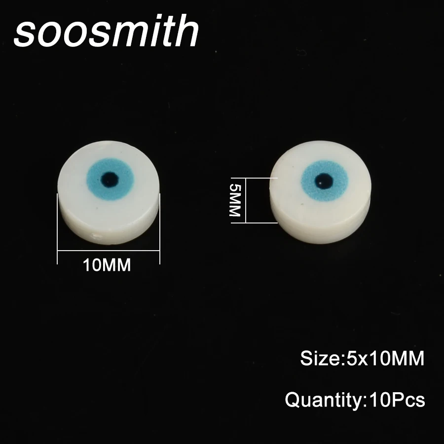 Soosmith Белый цилиндрический Бисер для глаз натуральный корпус свободные