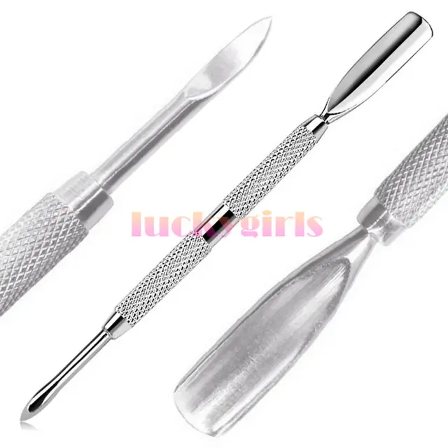 Nail Pusher Spoon Remover Stainless Steel Cuticle Metal Manicure Nail Pusher Spoon Remover Stainless Steel Cuticle Metal Manicure Pedicure Care Cleaner Art Tools
