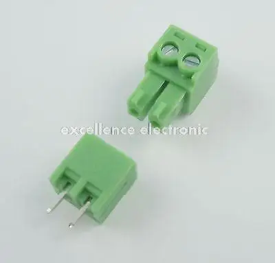 

10 Pcs 3.81mm Pitch 2 Pin Straight Screw Pluggable Terminal Block Plug Connector