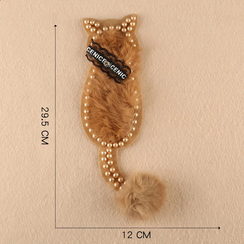 FFLACELL жемчужный Кот патч для одежды вышивка пришить блестки патч аппликация для одежды патч для курток
