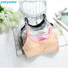 2017 5pcs/lot Child Cotton Bra For Young Girls Kids Teenage Underwear Wireless Small Training Puberty Bras Undergarment Clothes