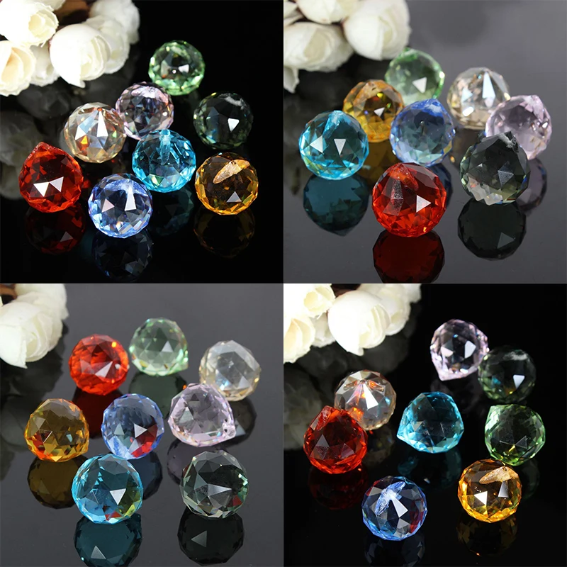 8Pcs Crystal Chandelier Parts Haning Glass Prisms Rainbow Suncatcher Pendants for Light Lamp Chandelier Pendants