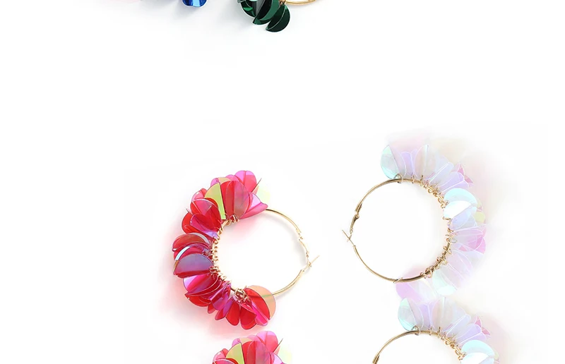 AYAYOO Hoop Earrings for Women Statement Fashion Summer Fringe Earring Female Hanging Gold Color Earings Fashion Jewelry (2)